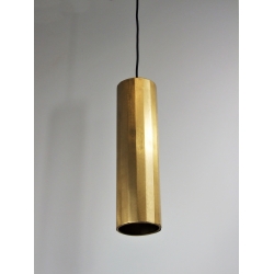 Lampa wisząca metalowa tuba złota 50 cm